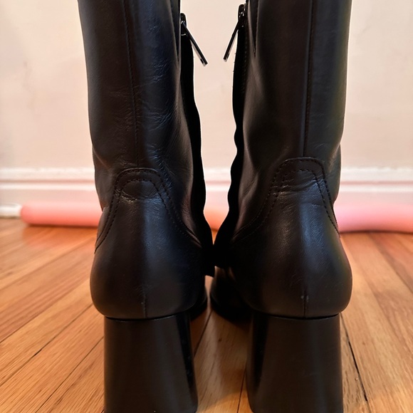 Black Leather Women's Boots - Picture 4 of 6